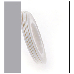 Blanc Ligne de ruban à ongles, autocollants d'art d'ongle de paillettes de rouleaux multicolores, pour les ongles des orteils décoration des pointes des ongles, blanc, 4.3 cm, 20m/rouleau