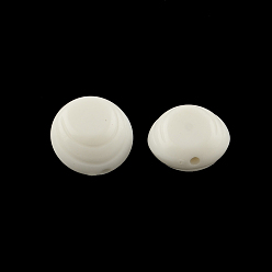 White Acrylic Beads, Mixed Shapes, White, 5.5~28x6~20x3~11mm, Hole: 1~5mm