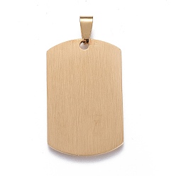 Mixed Color 201 Stainless Steel Stamping Blank Tag Pendants, Rectangle, Mixed Color, 50x29x1.5mm, Hole: 9x3mm