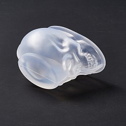 Ghost White DIY Candle Making Silicone Molds, Halloween Theme, 3D Skull, Ghost White, 5x5.8x8.3cm, Inner Diameter: 6.1x3.3cm