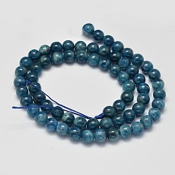 Apatite Round Natural Apatite Beads Strands, Grade A, 6mm, Hole: 1mm, about 64pcs/strand, 15.7 inch