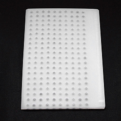 Белый Пластмассовые плиты шарик, для счета 12мм 200 бусин, прямоугольные, белые, 26.8x17.4x0.9 см, Размер бисера: 12 мм
