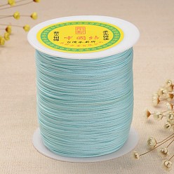 Light Sky Blue Polyester Cord, Knotting Cord Beading String, for Bracelet Making, Light Sky Blue, 1mm, about 300meter/roll