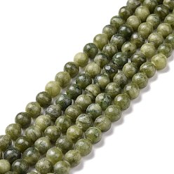 Светло-зеленый Коричневый Природный драгоценный камень, Тайвань нефрита, природная энергия камень целебная сила для изготовления ювелирных изделий, круглые, оливковый, 6 мм