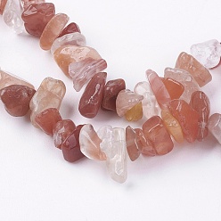 Carnelian Natural Carnelian Stone Bead Strands, Chip, 4~10x4~6x2~4mm, Hole: 1mm, about 210pcs/strand, 35.4 inch