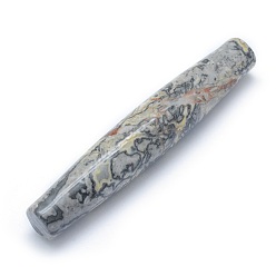 Pierre De Carte Carte naturelle pierre / pierre picasso / perles de jaspe picasso, pas de trous / non percés, riz, 73.5~77x13~13.5mm