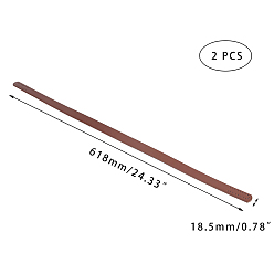 Кокосово-Коричневый Рукоятки из искусственной кожи, для замены ремней для мешков, кокосового коричневый, 618x18.5x3.5 мм, отверстие : 2.5 мм