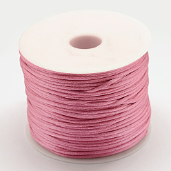 Бледно-фиолетовый Красный Нейлоновая нить, гремучий атласный шнур, бледно-фиолетовый красный, 1.5 мм, около 100 ярдов / рулон (300 футов / рулон)