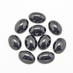 Черный Камень Натуральный черный камень кабошоны, овальные, 14x10x6 мм