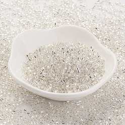 (21) Silver-Lined Transparent Crystal Clear TOHO Japanese Seed Beads, Two Cut Hexagon, (21) Silver-Lined Transparent Crystal Clear, 11/0, 2x2mm, Hole: 0.6mm, about 44000pcs/pound