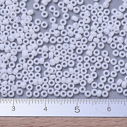 (RR402) White MIYUKI Round Rocailles Beads, Japanese Seed Beads, 11/0, (RR402) White, 11/0, 2x1.3mm, Hole: 0.8mm, about 5500pcs/50g