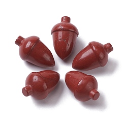 Красный Камень Натуральный красный бисер яшма, нет отверстий / незавершенного, для проволоки завернутые кулон решений, фундук, 27.5~30x18~19.5 мм