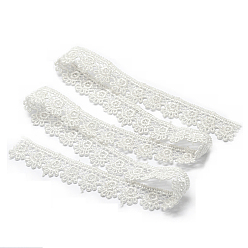 White Lace Trim Nylon Ribbon for Jewelry Making, White, 5/8 inch(16mm), about 15yards/roll(13.716m/roll)