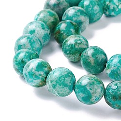 Blue Natural Calcite Beads  Strands, Round, Blue, 8mm, Hole: 1.2mm, about 49~50pcs/strand, 15.94''(40.5cm)