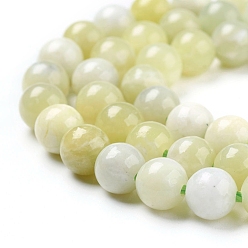 Autres Jades Chapelets de perles en jade naturel, ronde, 8mm, Trou: 1mm, Environ 50 pcs/chapelet, 14.96 pouce (38 cm)