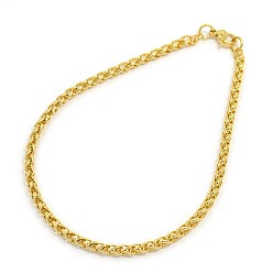 Golden 304 Stainless Steel Wheat Chain Bracelet Making, Golden, 7-7/8 inch(200mm), 3mm