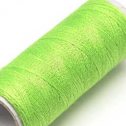 Lawn Green 402 Polyester Sewing Thread Cords for Cloth or DIY Craft, Lawn Green, 0.1mm, about 120m/roll, 10rolls/bag