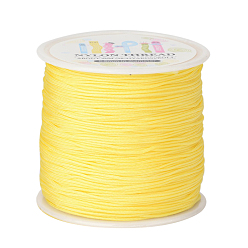 Champagne Yellow Nylon Thread, Champagne Yellow, 0.8mm, about 98.43yards/roll(90m/roll)