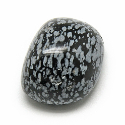 Obsidian Natural Snowflake Obsidian Gemstone Beads, Tumbled Stone, Nuggets, No Hole/Undrilled, 21~30x18~23x16~22mm