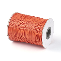 Tomato Korean Waxed Polyester Cord, Tomato, 1mm, about 85yards/roll