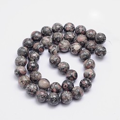 Fossil Round Natural Fossil Bead Strands, 10mm, Hole: 1mm, about 39pcs/strand, 15.74 inch
