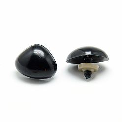 Черный Носовые пластиковые куклы, безопасные носы, чёрные, 14x16 мм, штифты : 5~6 мм