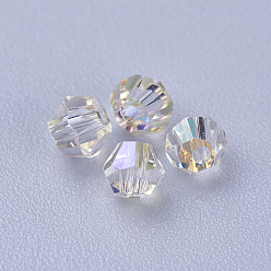 Paradise Shine K9 Glass Beads, Faceted, Bicone, Paradise Shine, 3x3mm, Hole: 0.8mm