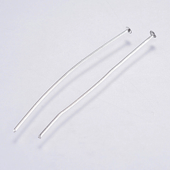 Stainless Steel Color 304 Stainless Steel Flat Head Pins, Stainless Steel Color, 40x0.5mm, Head: 1.5mm