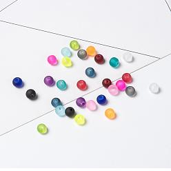 Mixed Color 15 Colors Transparent Glass Beads, for Beading Jewelry Making, Frosted, Round, Mixed Color, 4mm, Hole: 1.3~1.6mm, about 100pcs/color, 15 Colors, 1500pcs/set