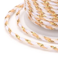 Белый Навахо 4-слойный поликоттоновый шнур, веревка ручной работы макраме, для гобелена вешалка для растений, вязание ниток своими руками, навахо белый, 1.5 мм, около 4.3 ярдов (4 м) / рулон
