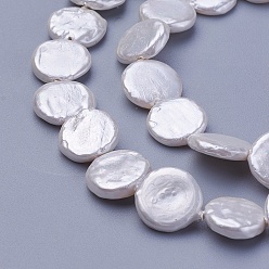Neige Chapelets de perles nacrées, plat rond, neige, 10~13.5x2.5~3mm, Trou: 0.5mm, Environ 29~32 pcs/chapelet, 15.55 pouces ~ 15.94 pouces (39.5~40.5 cm)