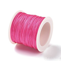 Pale Violet Red Nylon Thread Cord, DIY Material for Jewelry Making, Pale Violet Red, 0.8mm, about 38.27 yards(35m)/roll