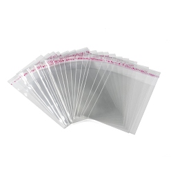 Clear OPP Cellophane Bags, Small Jewelry Storage Bags, Self-Adhesive Sealing Bags, Rectangle, Clear, 12x7cm, Unilateral Thickness: 0.035mm, Inner Measure: 9.5x7cm