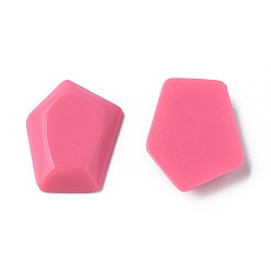 Deep Pink Opaque Acrylic Cabochons, Pentagon, Deep Pink, 23.5x18x4mm, about 450pcs/500g