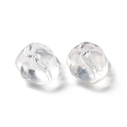 Clear Transparent Czech Glass Beads, Rabbit, Clear, 17.5x15x11.5mm, Hole: 1.4mm