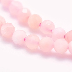 Pink Opal Natural Pink Opal Beads Strands, Round, Faceted, 2mm, Hole: 0.5mm, about 174pcs/strand, 15.5 inch(39.5cm)