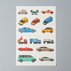 Разноцветный Бумажные наклейки, для детей, украшения наклейки на окнах, автомобиль, красочный, 12x8x0.01 см