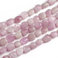 Kunzite Kunzite naturelles brins de perles, pierre tombée, nuggets, 10~15x7.5~11.5x7.5~12.5mm, Trou: 1mm, Environ 36 pcs/chapelet, 15.67 pouces (39.8 cm)