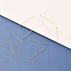 Real 18K Gold Plated Brass Flat Head Pins, Long-Lasting Plated, Real 18K Gold Plated, 25x0.5mm, Head: 1mm