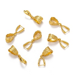 Golden Brass Ice Pick Pinch Bails, Golden, 25x8mm, hole: 5mm