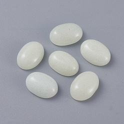 Luminous Stone Synthetic Noctilucent Stone/Luminous Stone Cabochons, Oval, 14x10x4.8mm