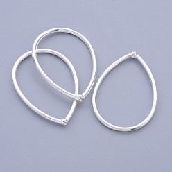 Silver Tibetan Silver Pendants, teardrop, Lead Free and Nickel Free and Cadmium Free, Silver, 44.5x30.5mm, Hole: 1mm
