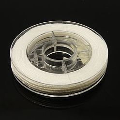White Nylon Thread for Jewelry Making, White, 0.8mm, about 7.65~9.84 yards(7~9m)/roll