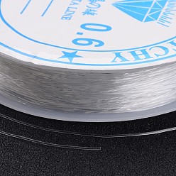 Clear Clear Elastic Crystal Thread, Stretchy String Bead Cord, for Beaded Jewelry Making, 0.6mm, about 11.48 yards(10.5m)/roll