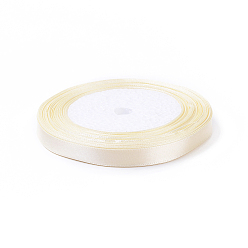 Beige Single Face Satin Ribbon, Polyester Ribbon, Breast Cancer Pink Awareness Ribbon Making Materials, Valentines Day Gifts, Boxes Packages, Beige, 10mm(3/8 inch), about 25yards/roll(22.86m/roll), 10rolls/group, 250yards/group(228.6m/group)