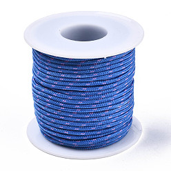 Dodger Blue Multipurpose Polyester Cord, for Rope Bracelets or Boot Laces Making, Dodger Blue, 2mm, about 21.87 yards(20m)/roll
