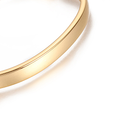 Золотой Ионное покрытие (ip) 304 браслеты-манжеты из нержавеющей стали, золотые, 2-1/4x1-5/8 дюйм (5.7x4 см), 6 мм