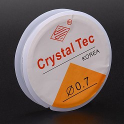 Clear Round Crystal Elastic Stretch Thread, for Bracelets Gemstone Jewelry Making Beading Craft, Clear, 0.7mm, about 8.7 yards(8m)/roll