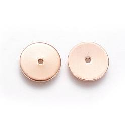 Розовое Золото Ионное покрытие (ip) 304 распорные втулки из нержавеющей стали, диск, розовое золото , 6x0.7 мм, отверстие : 1.1 мм