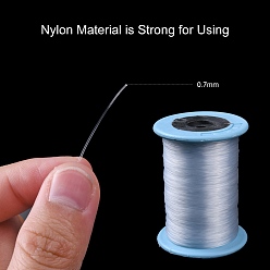 White Fishing Thread Nylon Wire, White, 0.7mm, about 328.08 yards(300m)/roll